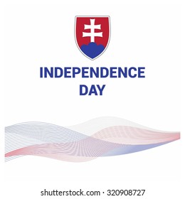 Vector 28th October Slovakia Independence Day. abstract lines pattern with symbol and typography. Celebration Card. Illustration