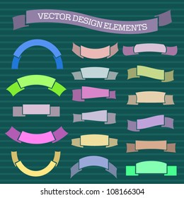 Vector 2d simple banner graphic design set