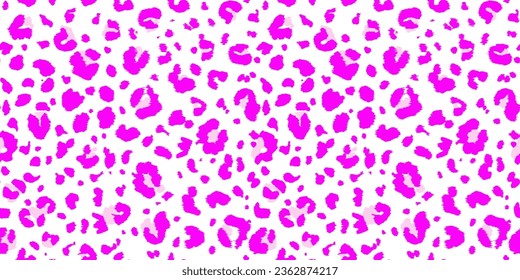 Vector 2k aesthetic barbiecore seamless leopard pattern. Luxury wildlife glamour pink repeat. Jaguar seamless backdrop. Glamour animal fur pattern. Cheetah panther surface pattern. Leopard print