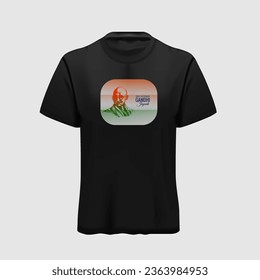  vector 2 de octubre Diseño de camisetas Gandhi Jayanti
