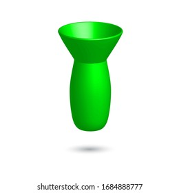 Vector 3 d cup. Bright colorful volumetric shape. Element for design on white background