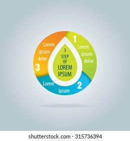 vector of 3 option cycle diagram template  for presentation,brochure,graph, etc.