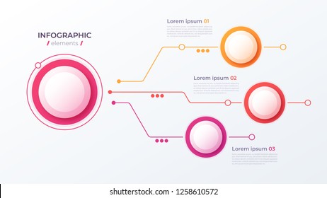 Vector 3 options infographic design, structure chart, presentation template.