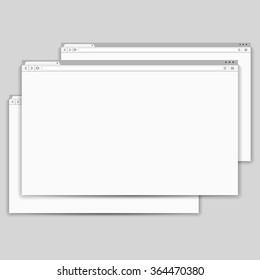 vector  3 row browsers window mockup