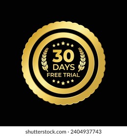 vectores 30 días etiquetas de prueba y plantilla libres
