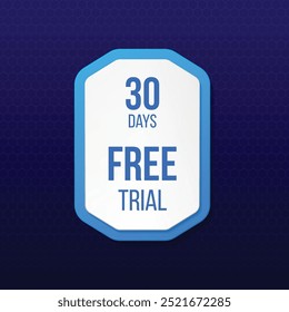 Vector 30 días Anuncio de Prueba gratis
