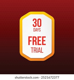 Vektor 30 Tage kostenlose Testversion Banner