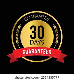 Vector 30 días de garantía sello de goma

