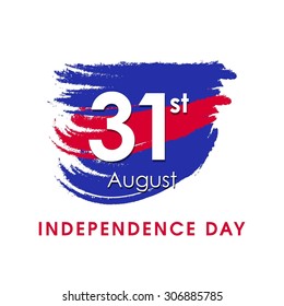 Vector 31 August Celebration Card. Paint Brush style Malaysia Independence day background. Illustration