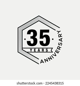 Vector 35 years celebrating anniversary design template. vector design and illustration.
