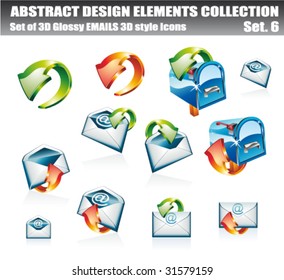 VECTOR 3D and 2D Email Design Elements Collection - Set 6