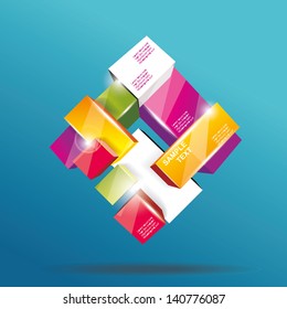 Vector 3d abstract background. Can be used for infographics,webpage design.