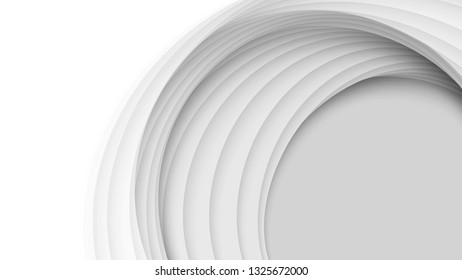 Vector 3D abstract background with paper cut shapes. White carving art. Paper craft landscape with gradient fade colors. Minimalistic design layout for business presentations, flyers, posters