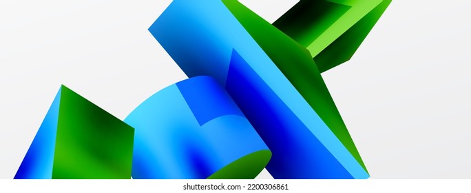 Abstrakter Vektorhintergrund 3D. Formen 3D Dreieck und Zylinder. Trendy Techno Business Template für Tapete, Banner, Hintergrund oder Landung