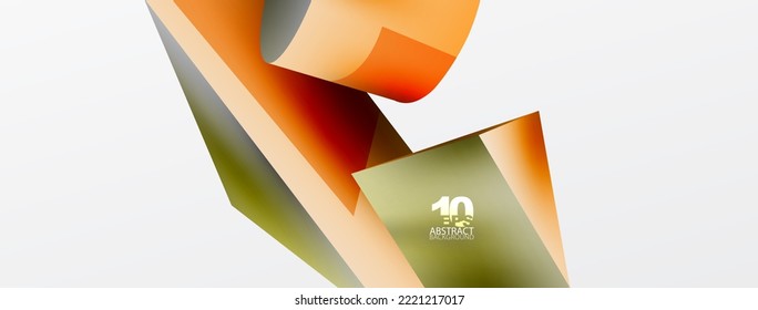 Vector 3d abstract background. Shapes 3d triangle and cylinder. Trendy techno business template for wallpaper, banner, background or landing