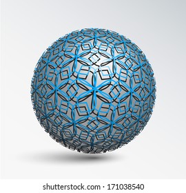 Vector 3d abstract background. Sphere. 