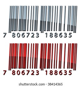 vector 3d abstract barcodes