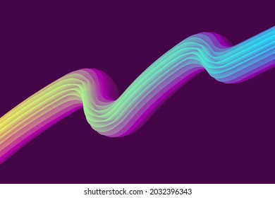Vector 3D Abstract Fluid Liquid Curve Futuristic Background. Banner Creative Graphic Design. Dynamic Elements in Vibrant Modern Colors.