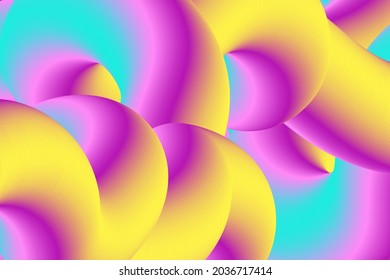 Vector 3D Abstract Fluid Liquid Curve Futuristic Background. Banner Creative Graphic Design. Dynamic Elements in Vibrant Modern Colors.