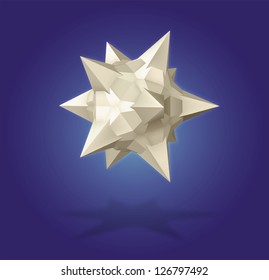 Vector 3D abstract geometric shape from pyramids