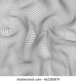 Vector 3d abstract pattern. Optical illusion.