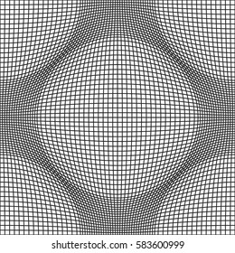 Vector 3d abstract seamless pattern. Optical illusion.
