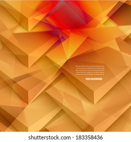 Vector 3d abstract and squares. Design background