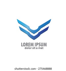 vector 3d abstract wing flying logo for company. Company logo design