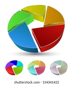 Vector 3d aperture icons.