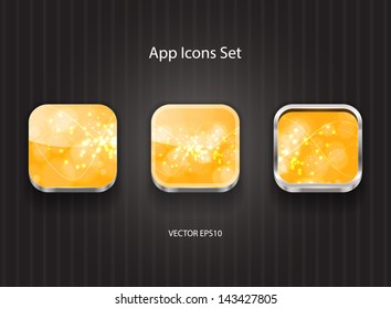 Vector 3d app icons