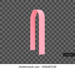 Arco vectorial 3d. Elemento de diseño realista.