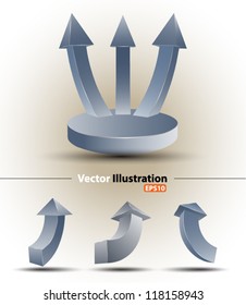 Vector 3d arrow set