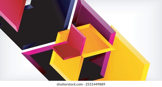 Vector 3d arrow techno design template