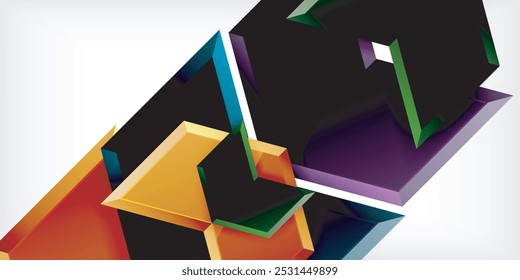 Modelo de design de tecno de seta 3d vetorial