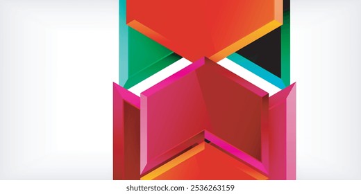 Vector 3d arrow techno design template