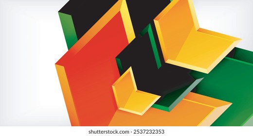 Vector 3d arrow techno design template