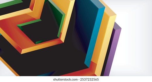Vector 3d arrow techno design template