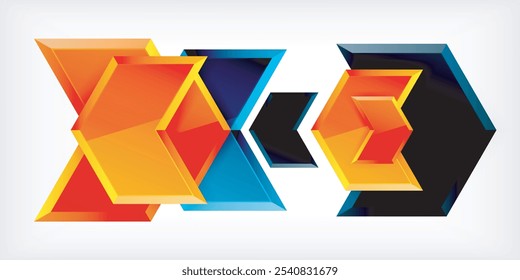 Modelo de design de tecno de seta 3d vetorial