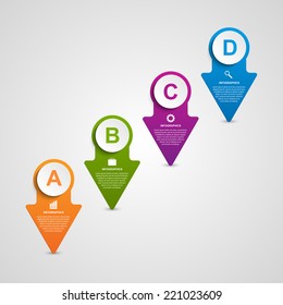 Vector 3d arrows infographic.