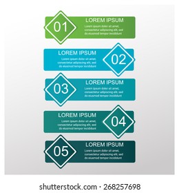 Vector 3d Arrows Top Side Infographic. Template For Diagram, Graph, Presentation And Chart. Business Concept With 5 Options, Parts, Steps Or Processes. Abstract Background.