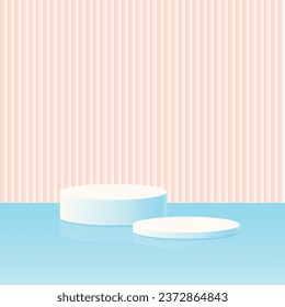 Vector 3d background products minimal podium scene with geometric platform.
