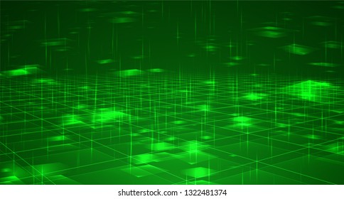 vector 3d background of square grids and lines