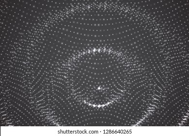 vector 3d background. wave of points. geometric dance