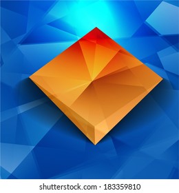 Vector 3d banners and squares. Design background