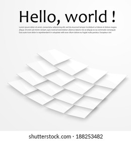 Vector 3d banners and squares. Design background