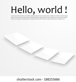 Vector 3d banners and squares. Design background