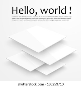 Vector 3d banners and squares. Design background