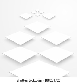 Vector 3d banners and squares. Design background