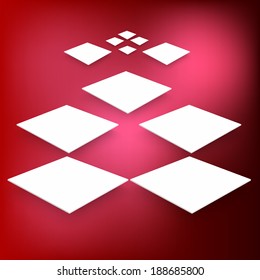 Vector 3d banners and squares. Design background