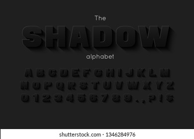Vector 3d bold font and alphabet. Abc, english letters and numbers
